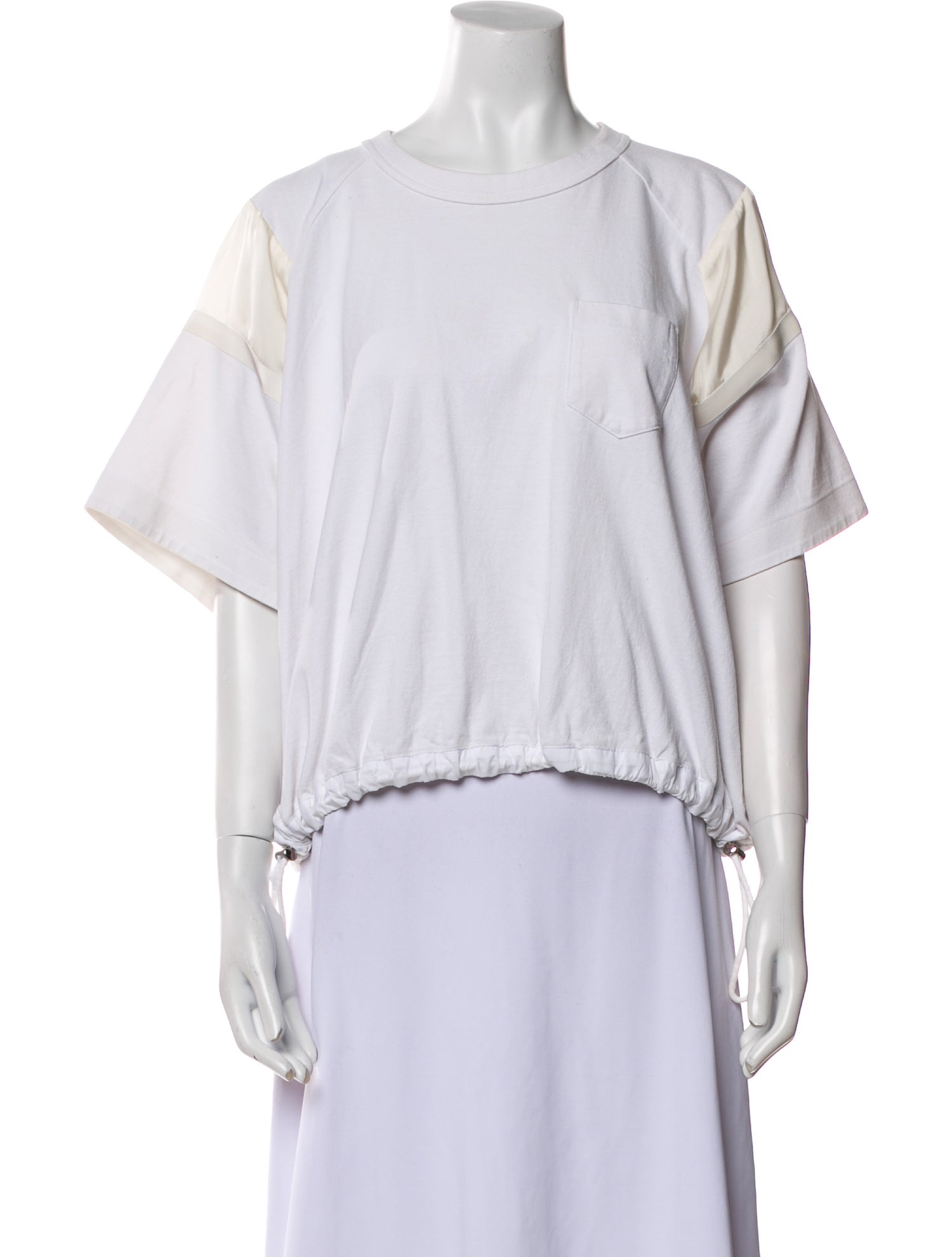 Sacai Scoop Neck Short Sleeve T-Shirt