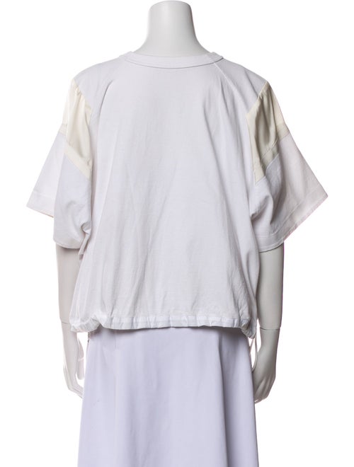 Sacai Scoop Neck Short Sleeve T-Shirt