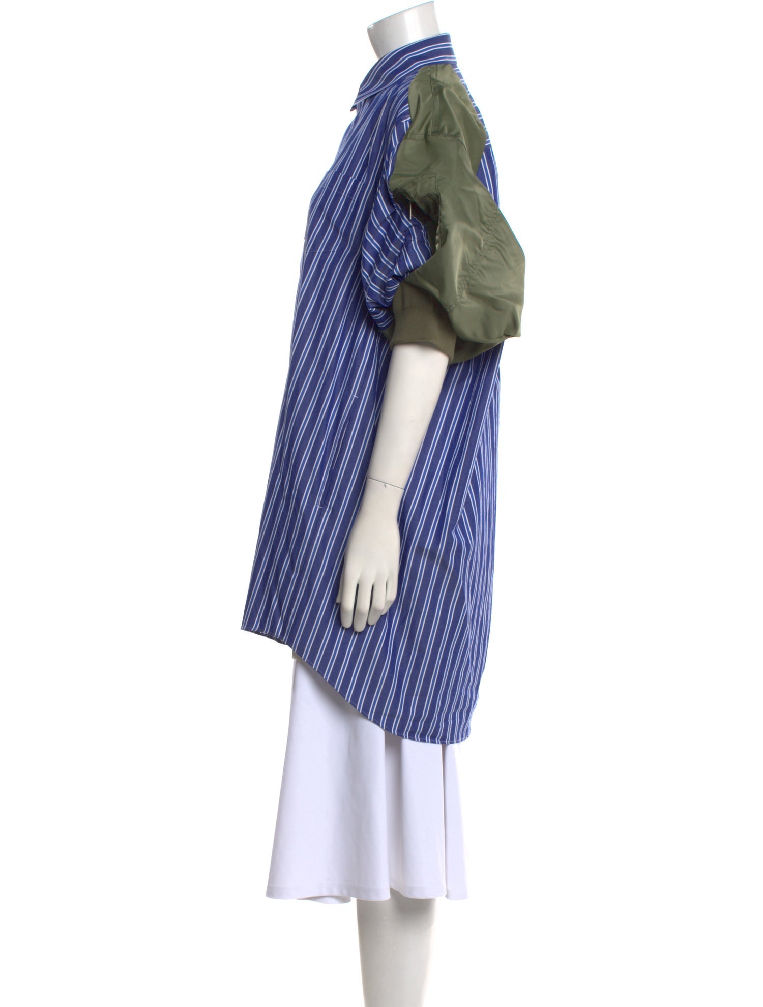 Sacai Striped Short Sleeve Tunic