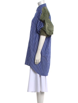 Sacai Striped Short Sleeve Tunic