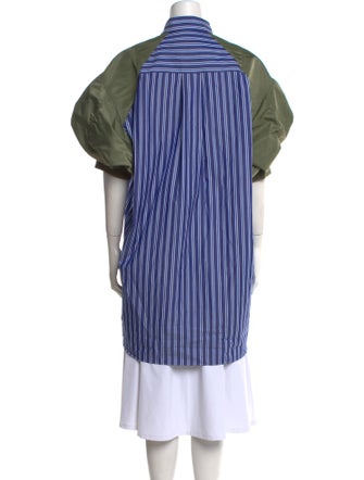 Sacai Striped Short Sleeve Tunic