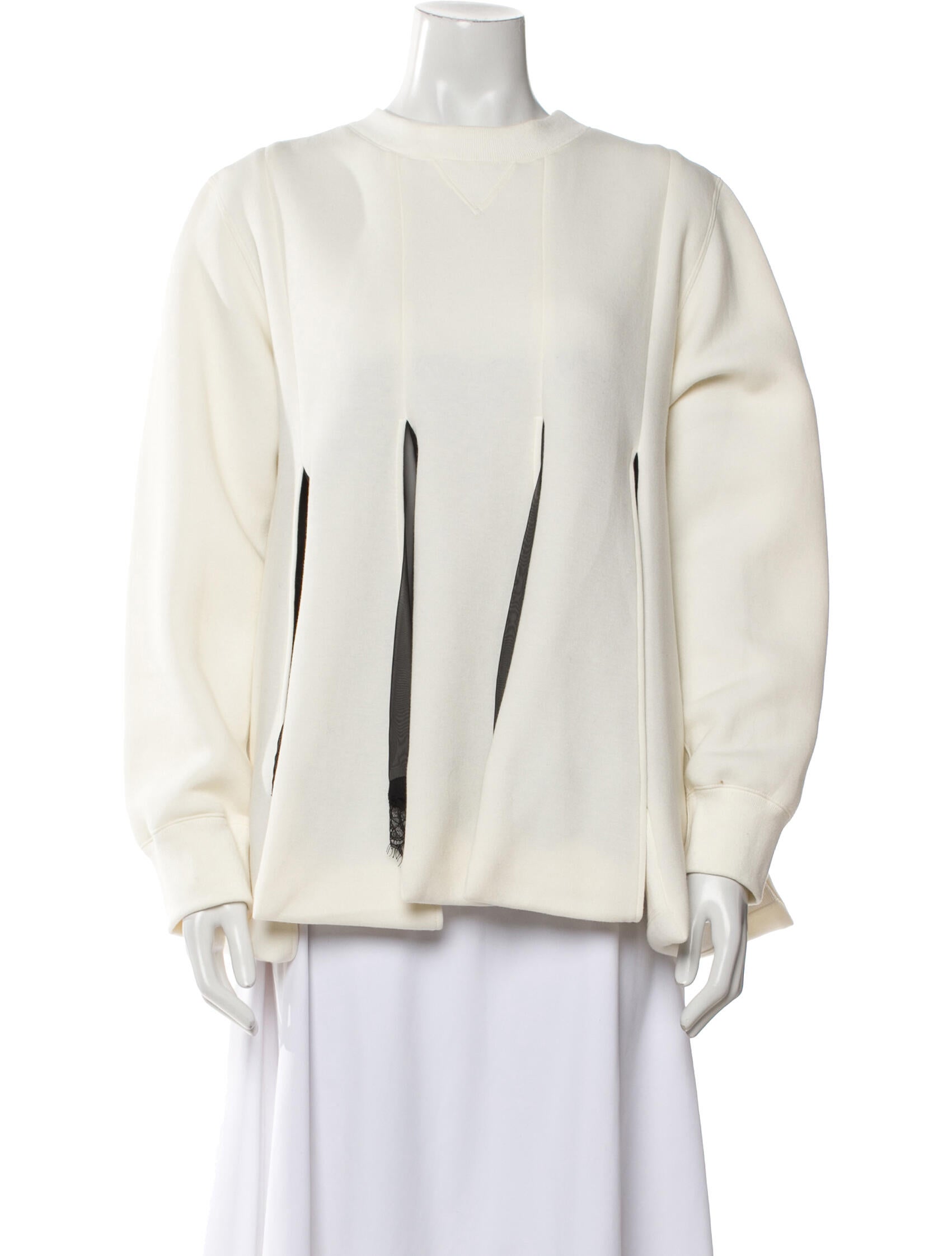 Sacai Crew Neck Long Sleeve Sweatshirt