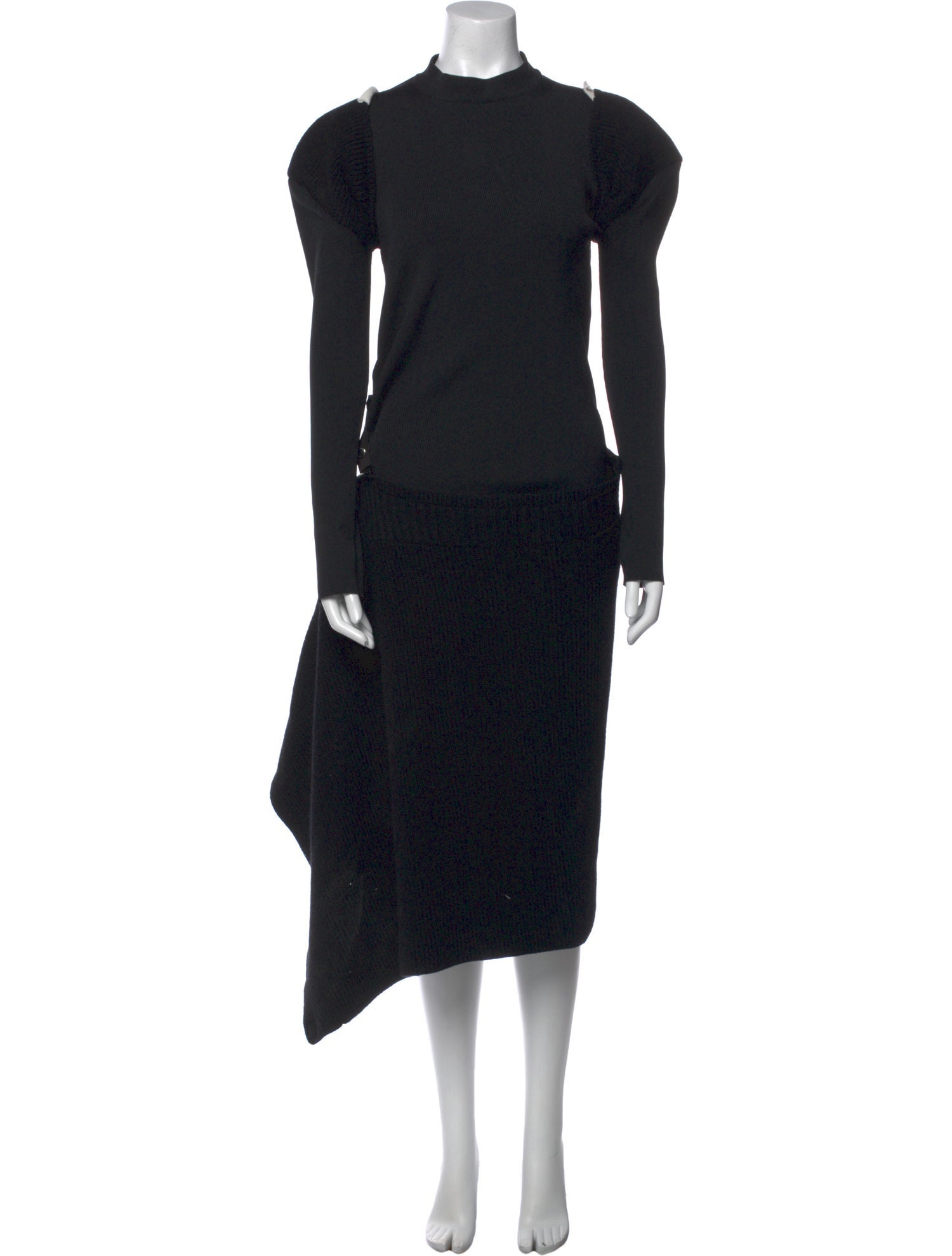 Sacai Wool Knee-Length Dress