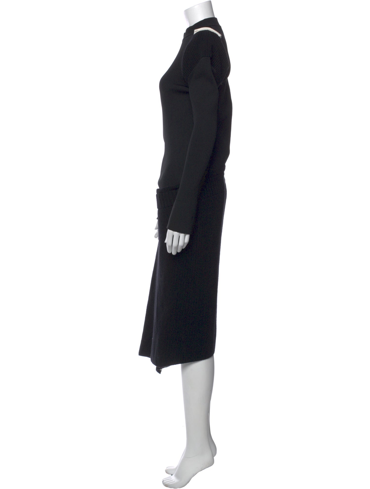 Sacai Wool Knee-Length Dress