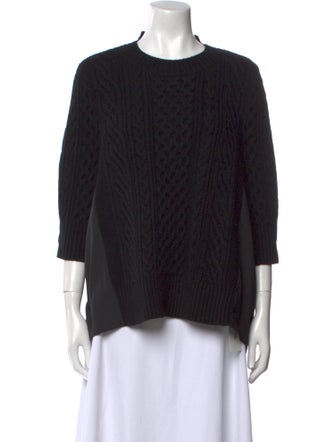 Sacai Wool Crew Neck Blouse