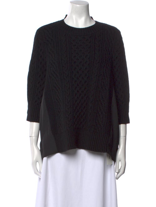 Sacai Wool Crew Neck Blouse