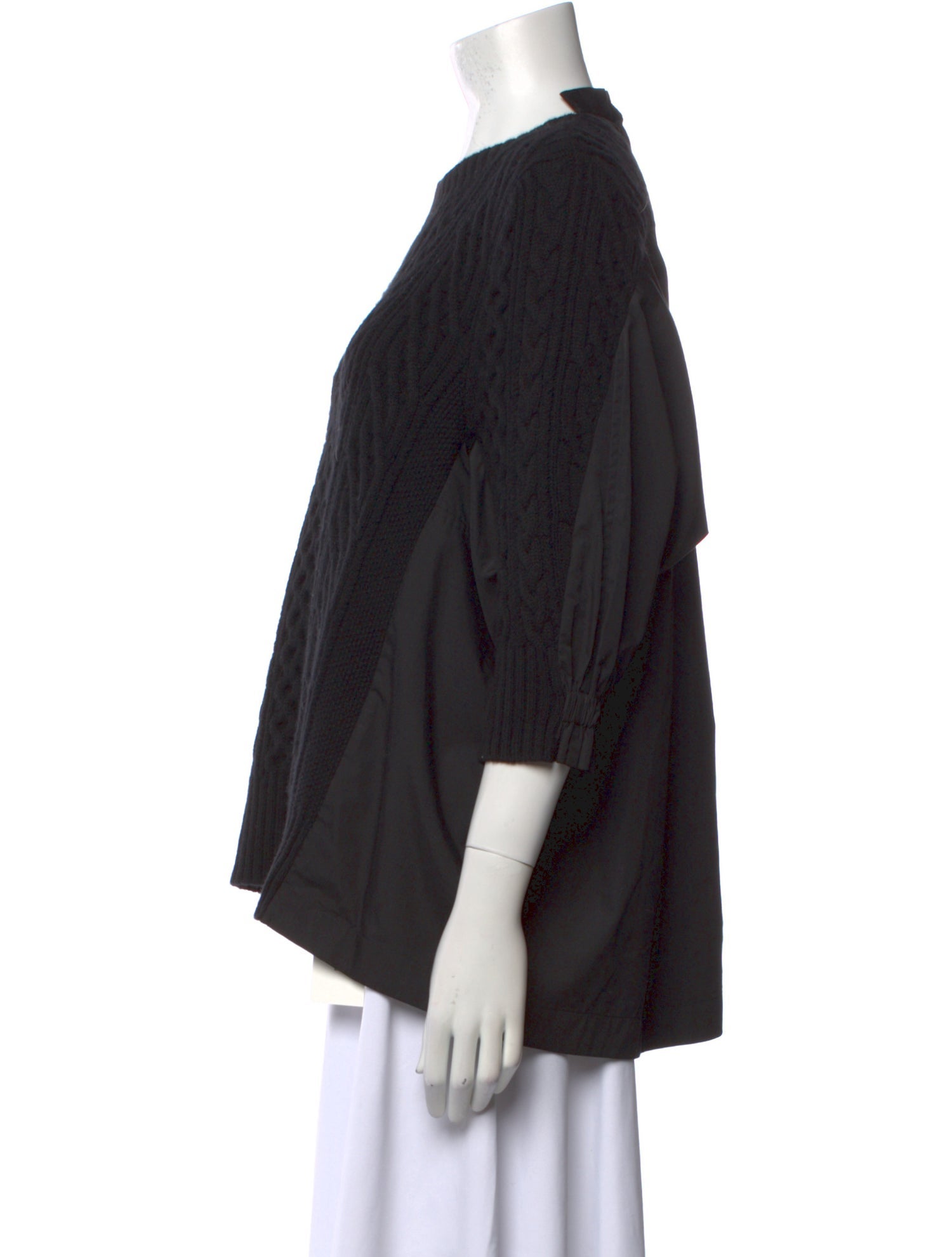 Sacai Wool Crew Neck Blouse