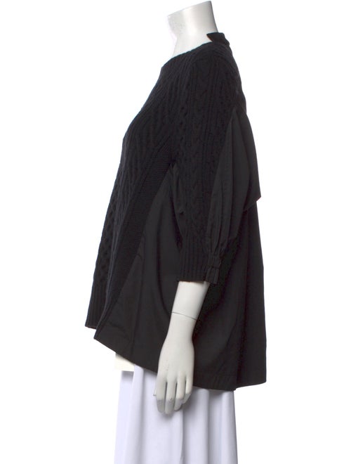 Sacai Wool Crew Neck Blouse