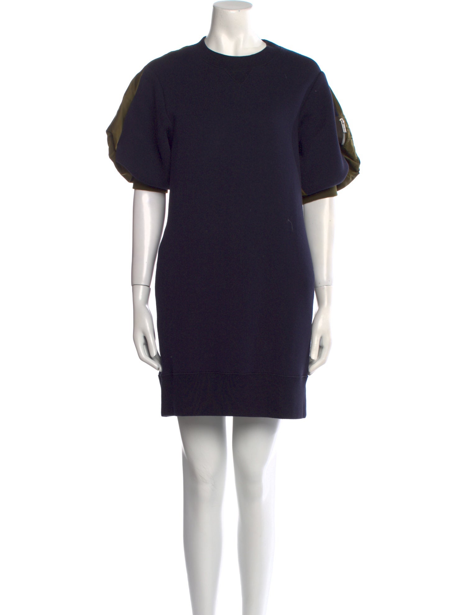 Sacai Crew Neck Mini Dress