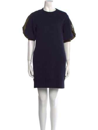 Sacai Crew Neck Mini Dress