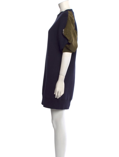 Sacai Crew Neck Mini Dress