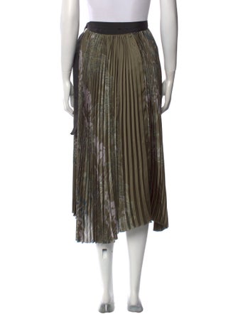 Sacai Pleated Accents Midi Length Skirt