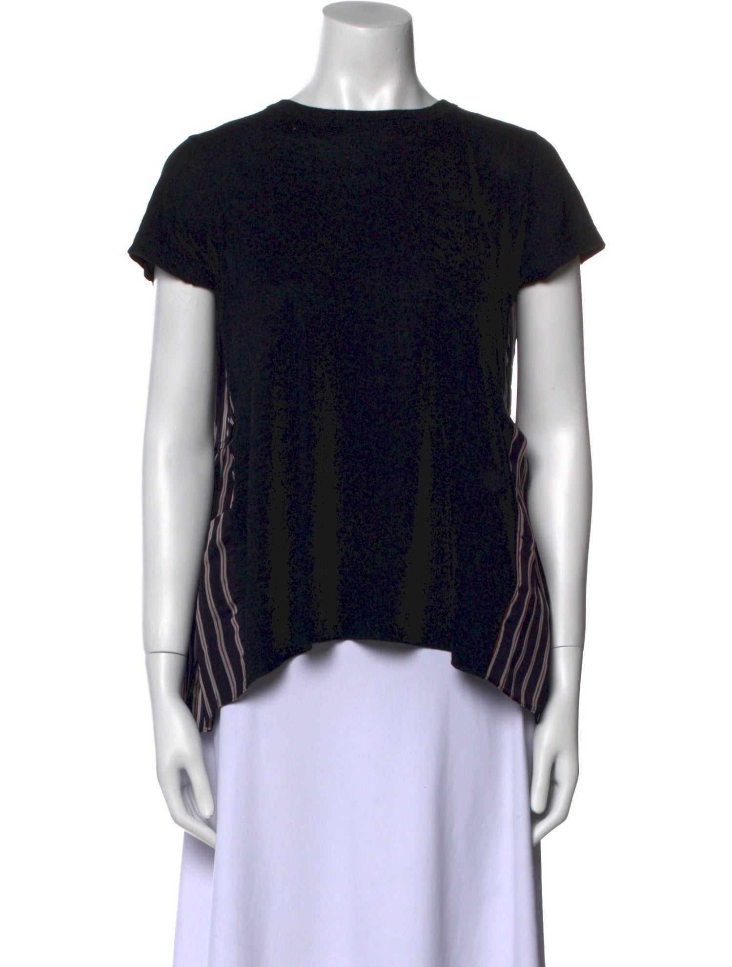 Sacai Linen Graphic Print Top