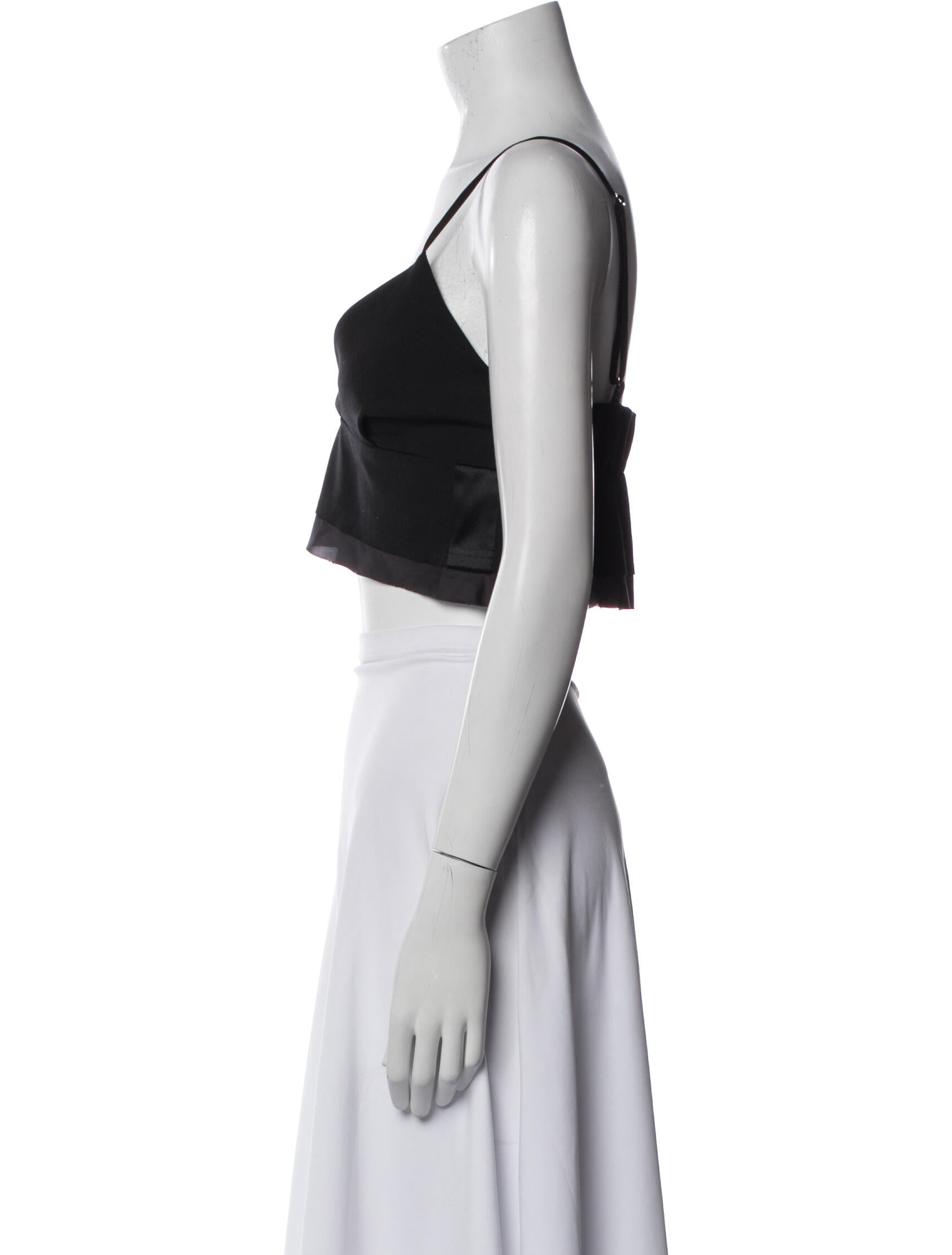 Sacai V-Neck Sleeveless Crop Top