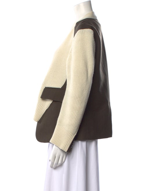 Sacai Wool Colorblock Pattern Sweater