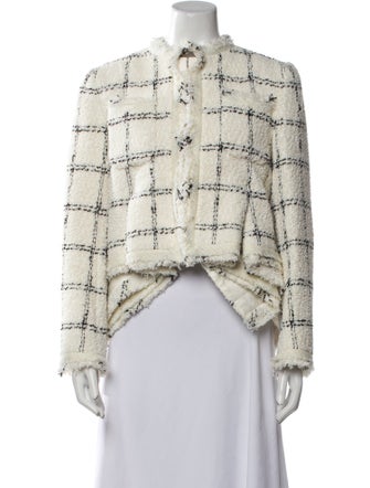 Sacai Nylon Plaid Print Jacket