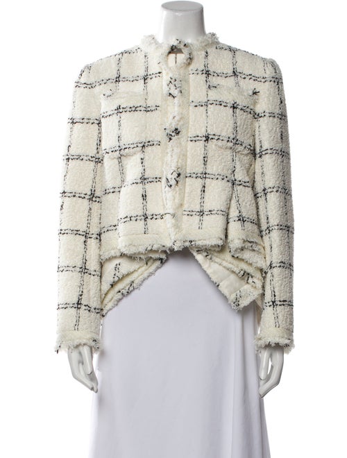 Sacai Nylon Plaid Print Jacket