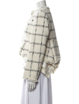 Sacai Nylon Plaid Print Jacket