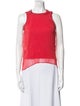 Sacai Square Neckline Sleeveless Crop Top