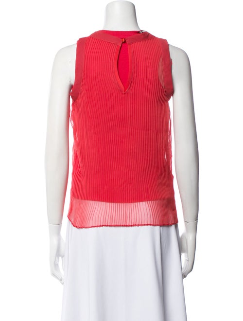 Sacai Square Neckline Sleeveless Crop Top