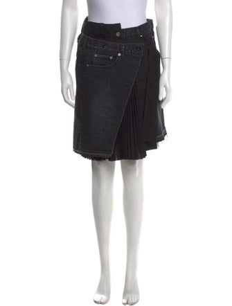 Sacai Raw-Edge Trim Mini Skirt