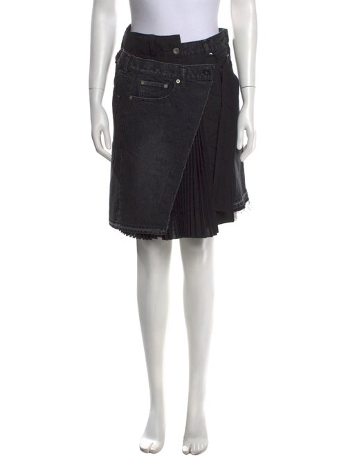Sacai Raw-Edge Trim Mini Skirt