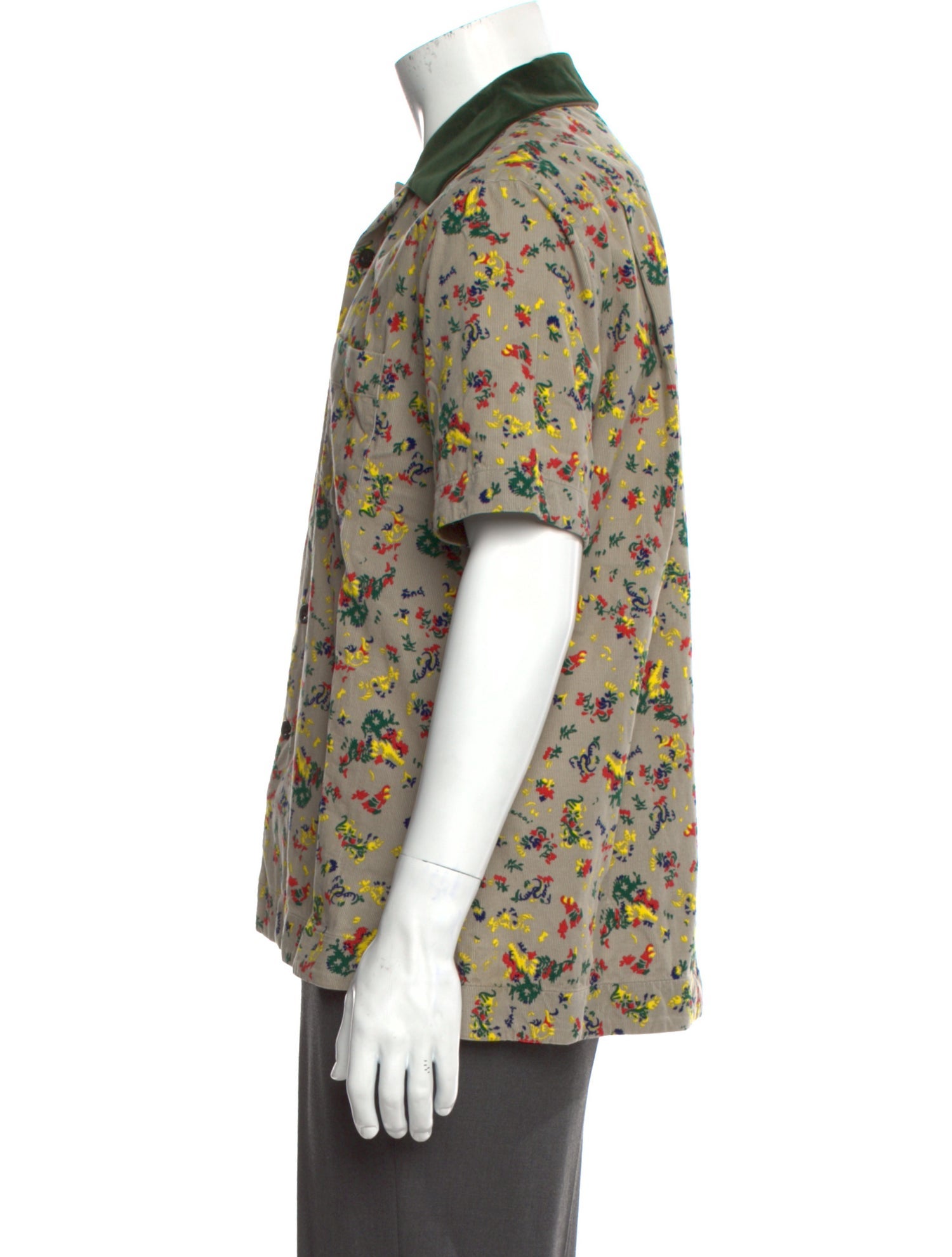 Sacai Floral Print Short Sleeve Shirt