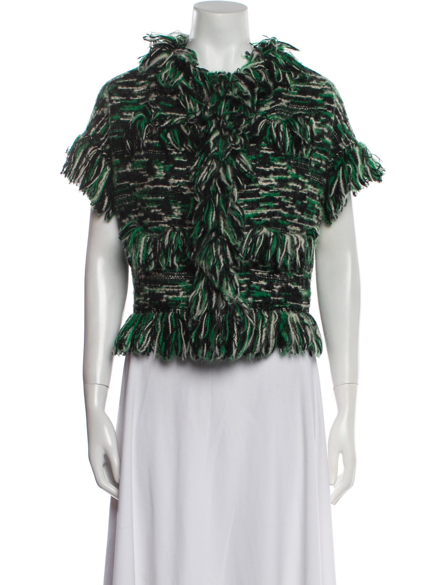 Sacai Wool Tweed Pattern Vest