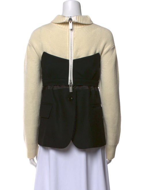 Sacai Wool Mock Neck Sweatshirt