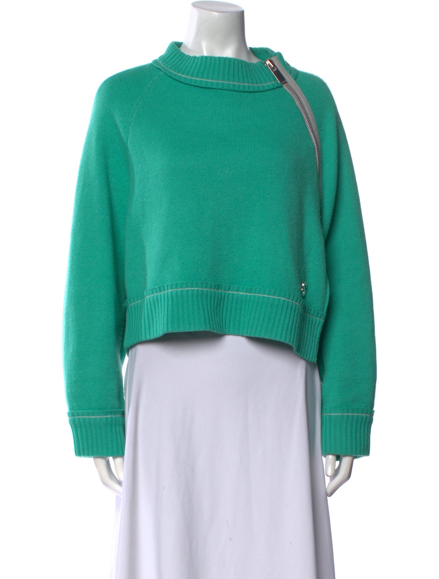 Sacai Cashmere Mock Neck Sweatshirt