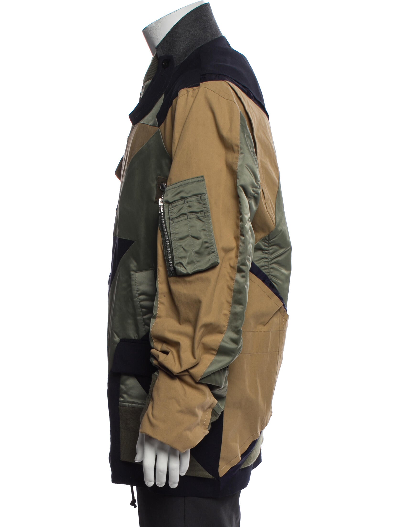 Sacai Colorblock Pattern Utility Jacket