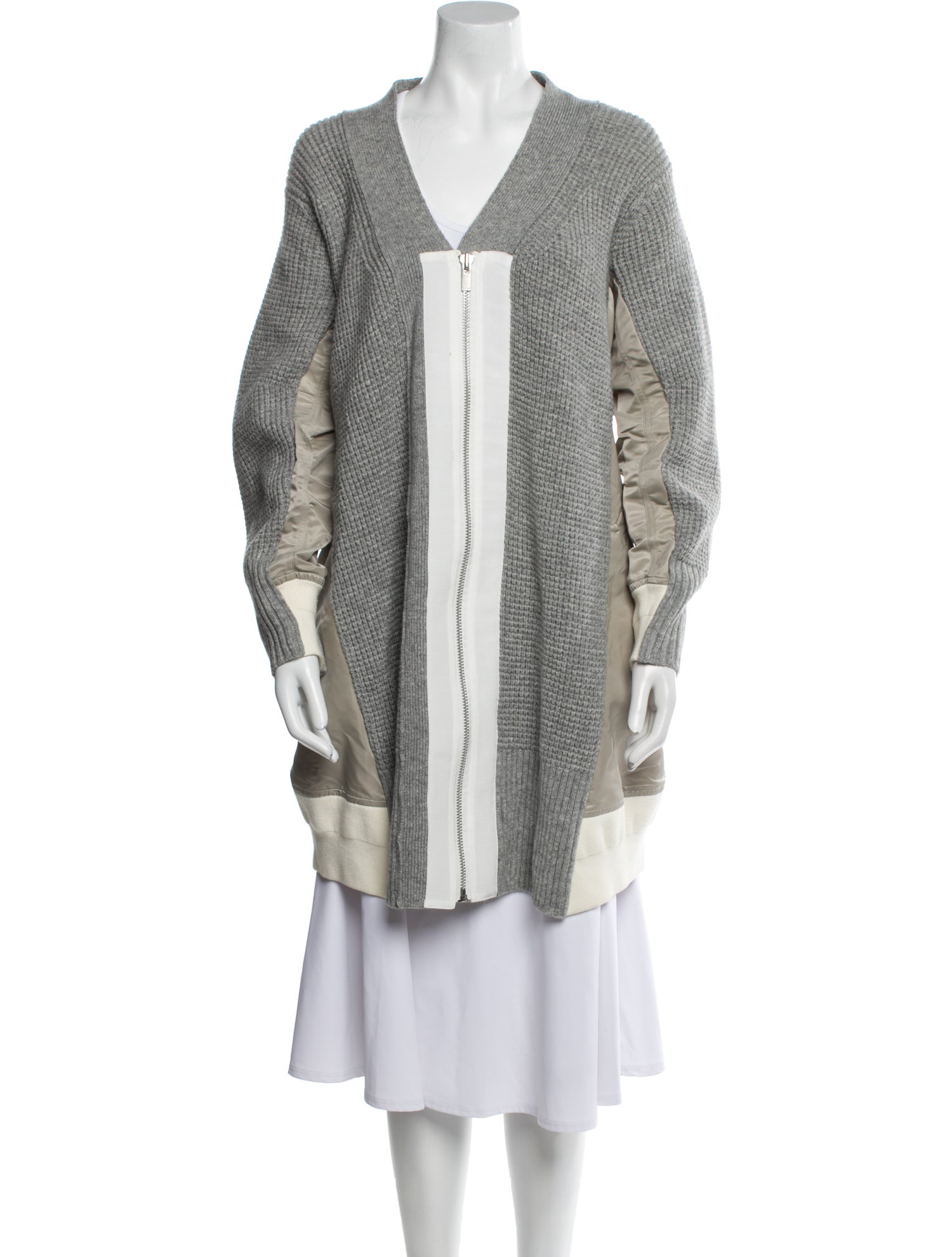 Sacai Wool Colorblock Pattern Jacket