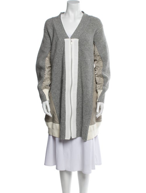 Sacai Wool Colorblock Pattern Jacket