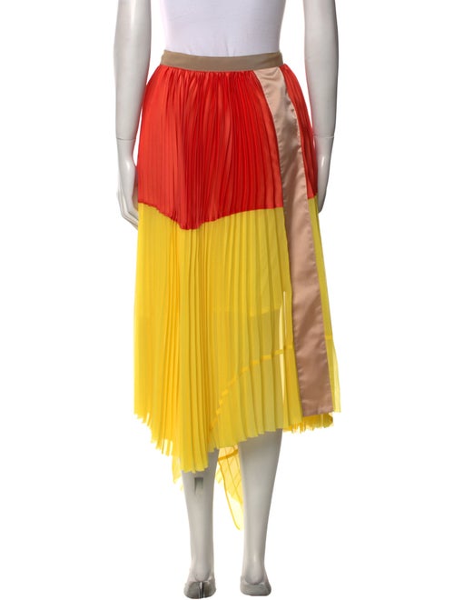 Sacai Colorblock Pattern Midi Length Skirt