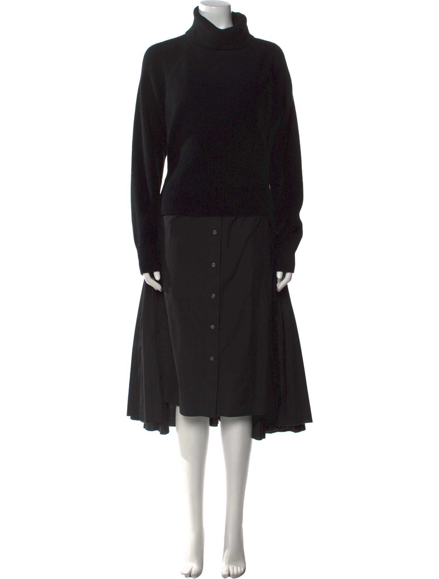 Sacai Wool Midi Length Dress