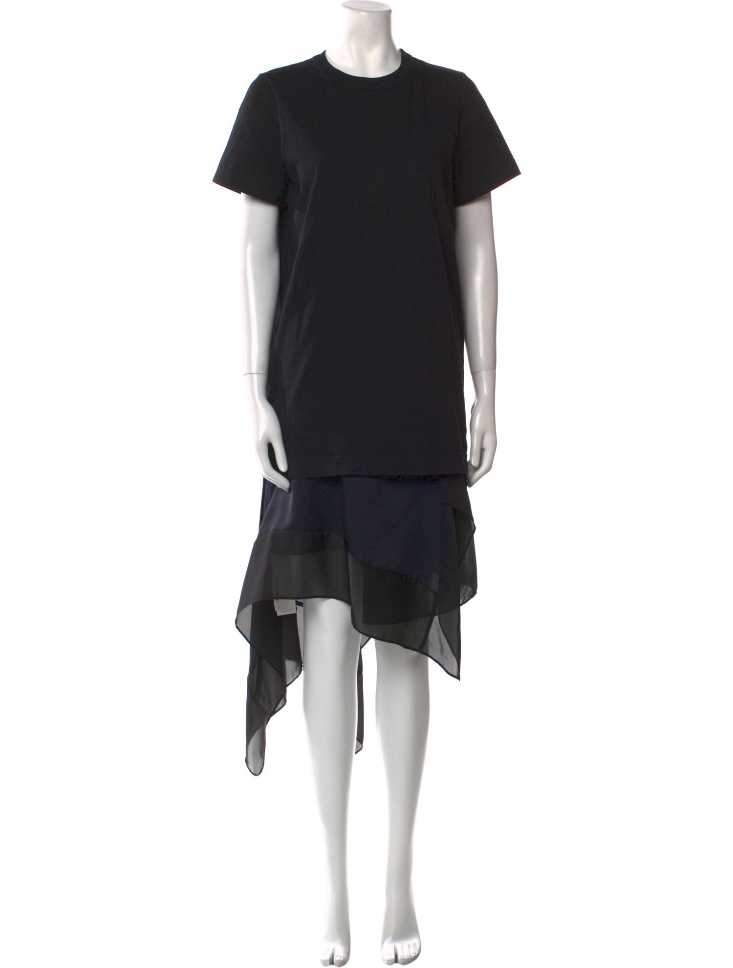 Sacai Crew Neck Mini Dress