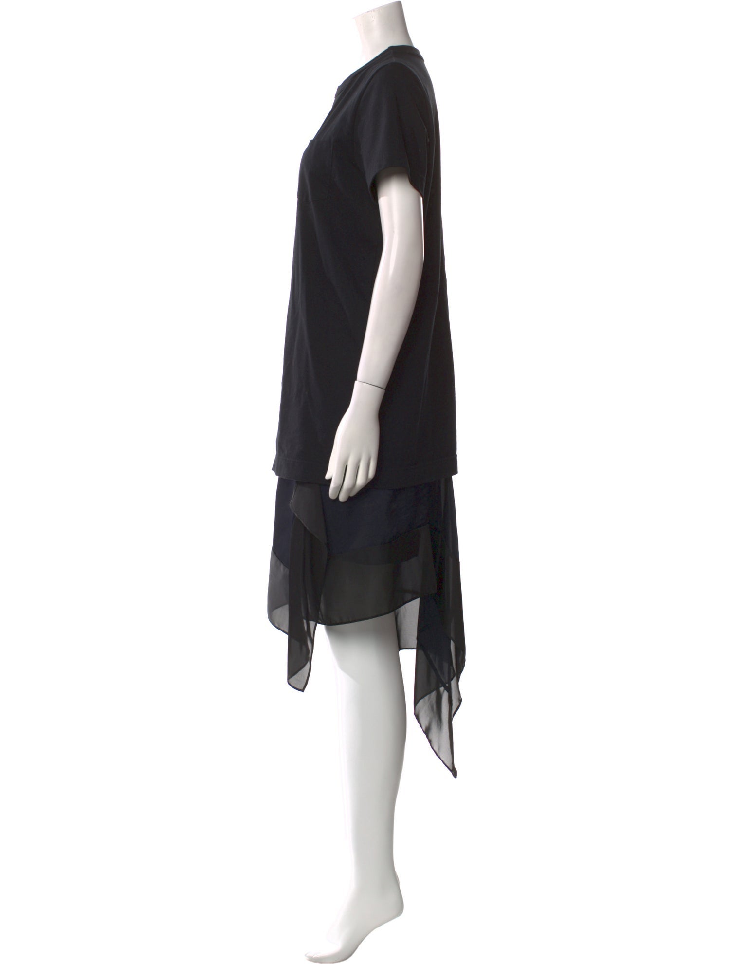 Sacai Crew Neck Mini Dress