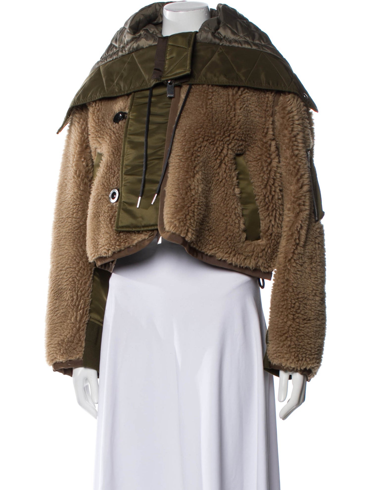 Sacai Wool Colorblock Pattern Jacket w/ Tags