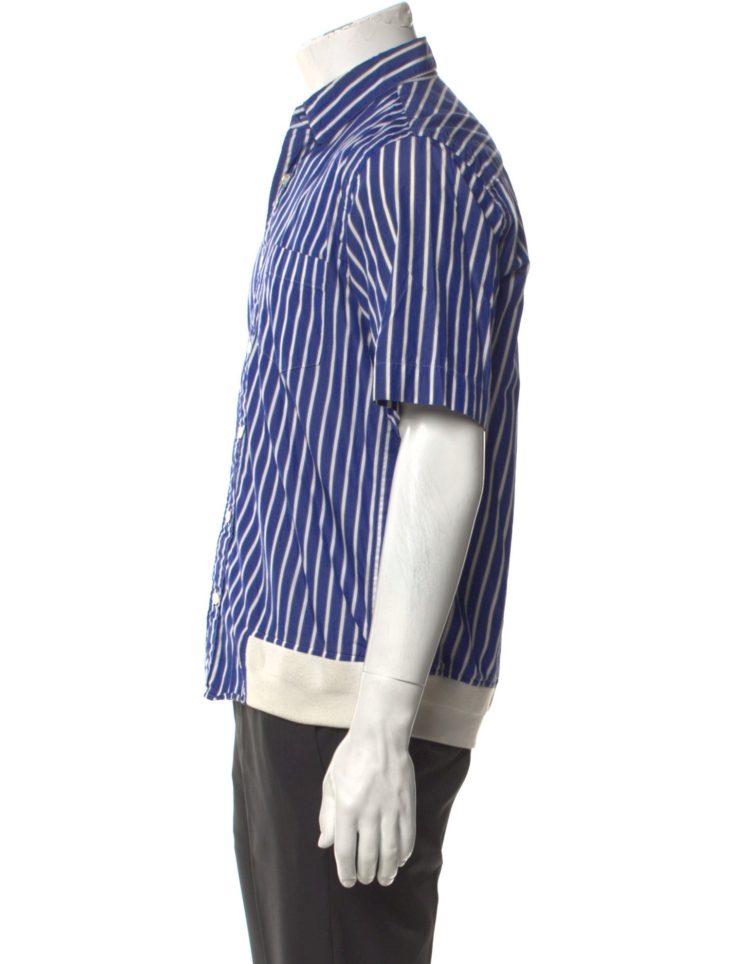 Sacai Striped Short Sleeve Shirt