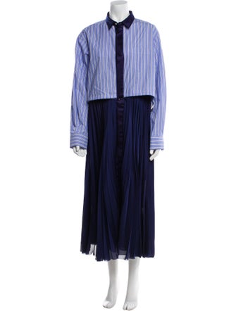 Sacai Striped Long Dress