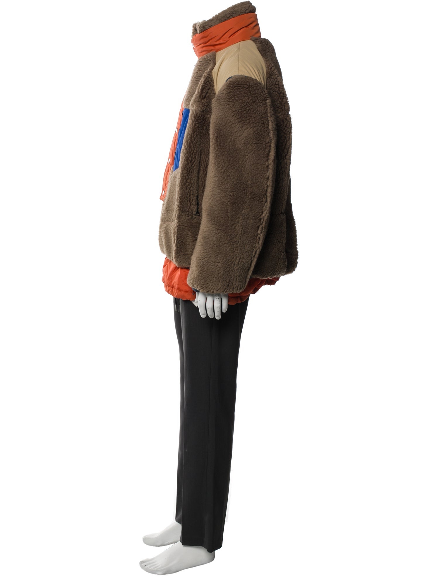 Sacai Wool Colorblock Pattern Parka w/ Tags