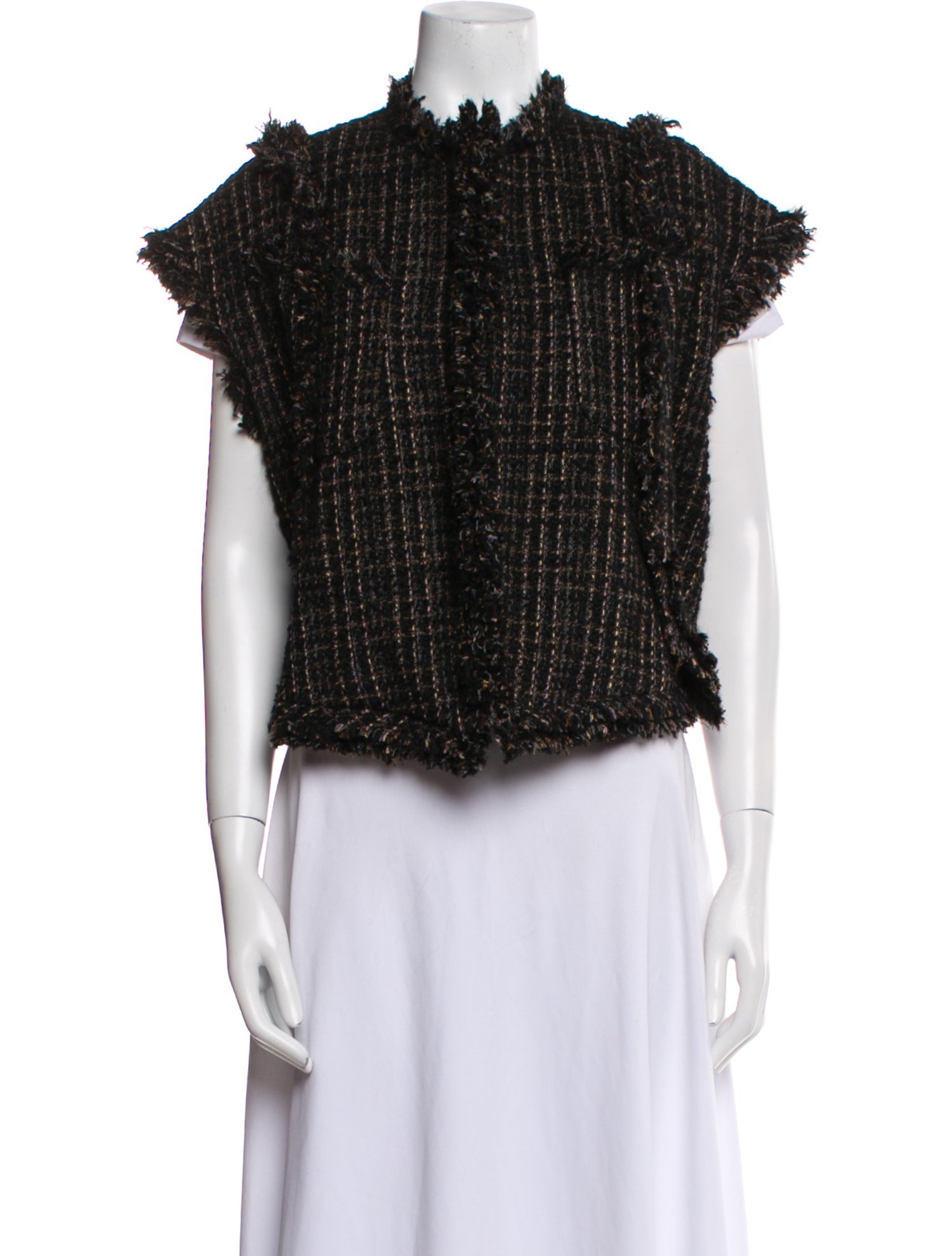 Sacai Wool Tweed Pattern Vest