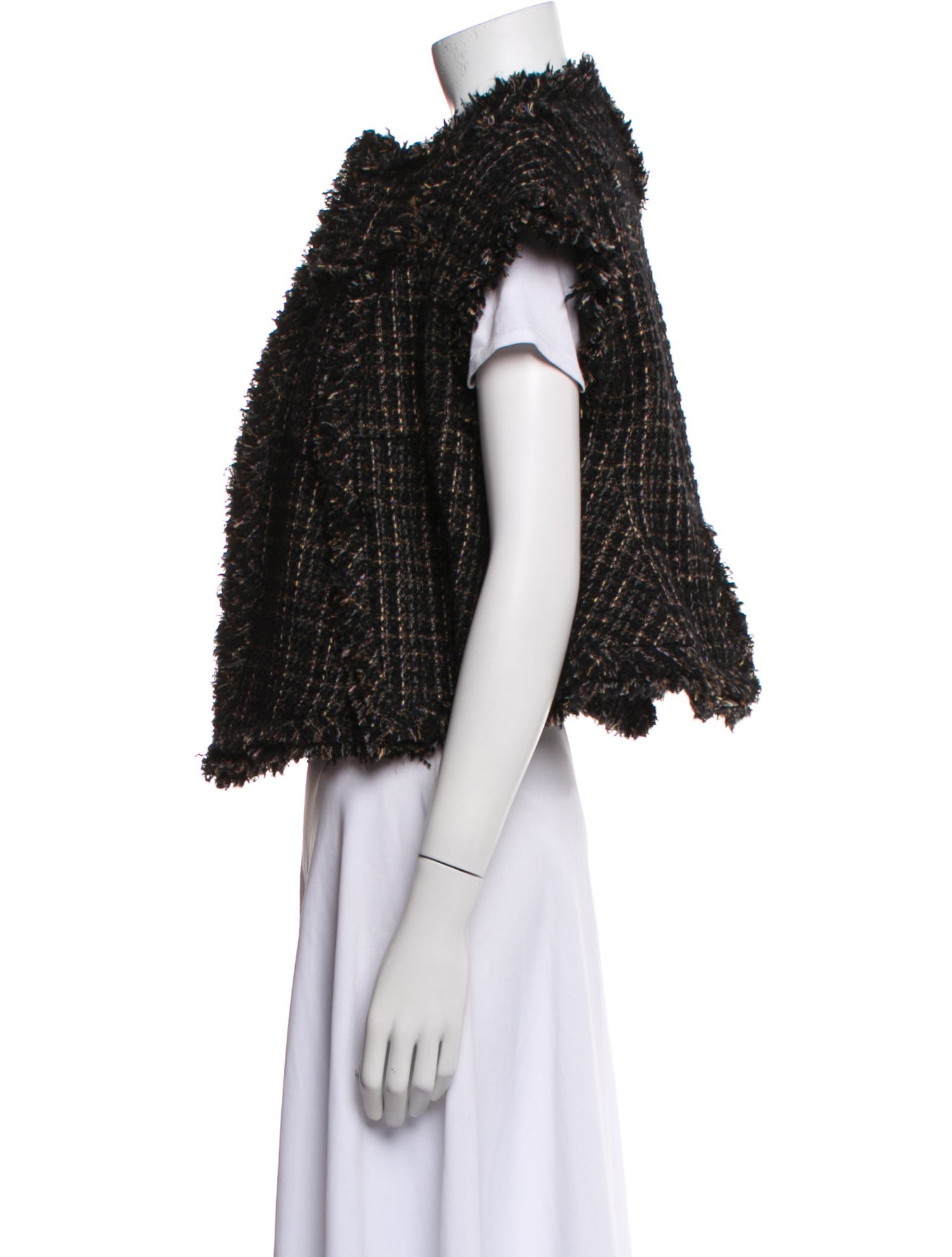 Sacai Wool Tweed Pattern Vest