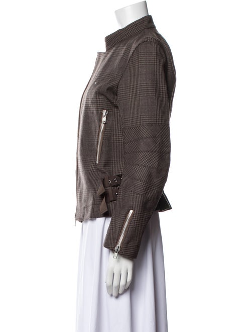 Sacai Wool Plaid Print Jacket