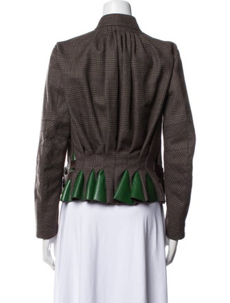 Sacai Wool Plaid Print Jacket