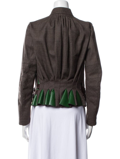 Sacai Wool Plaid Print Jacket