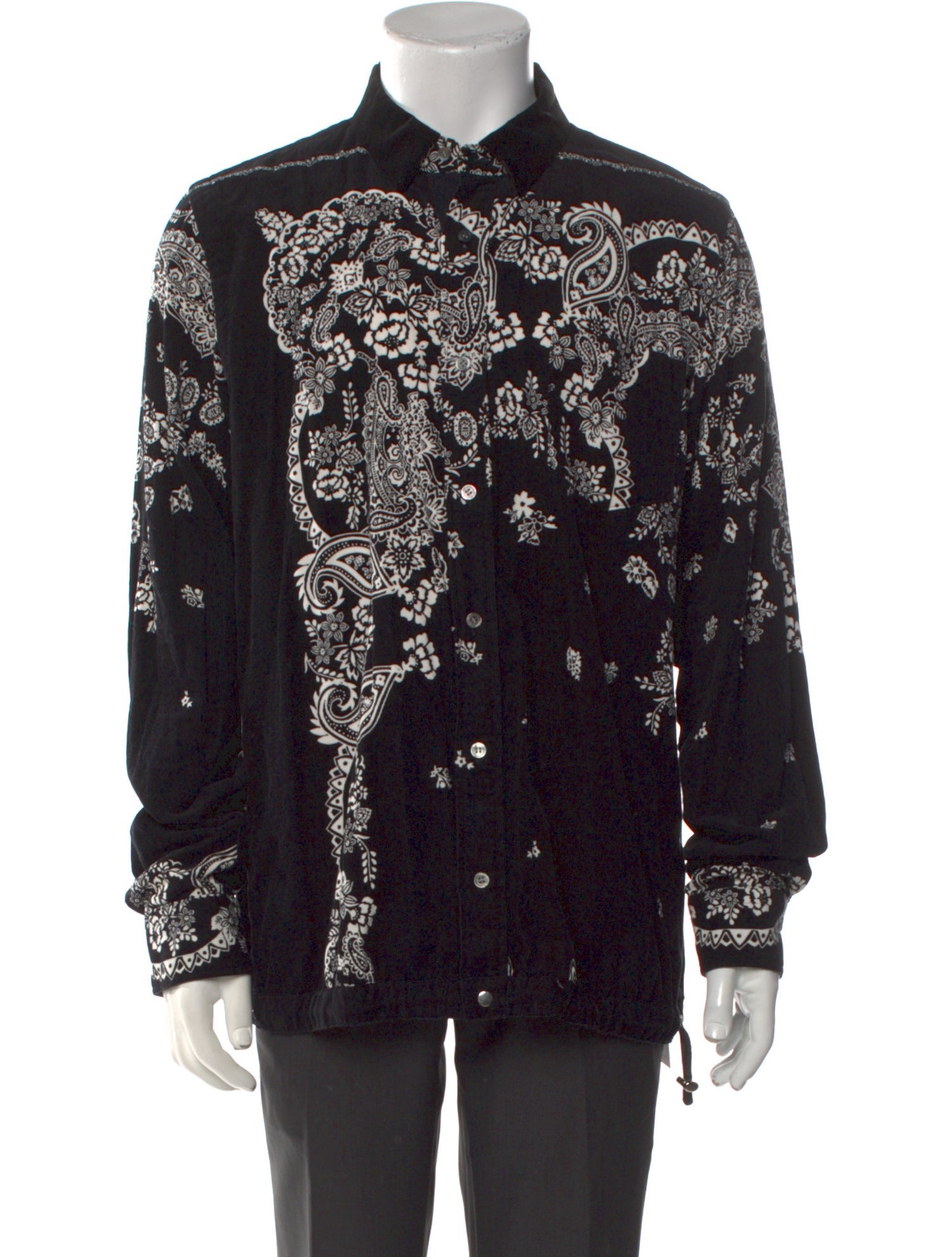Sacai 2019 Corduroy Paisley Print Shirt