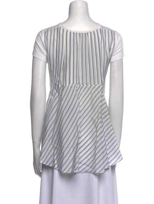 Sacai Linen Crew Neck Crop Top