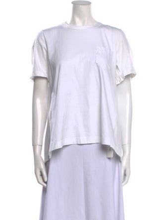 Sacai Bateau Neckline Short Sleeve T-Shirt