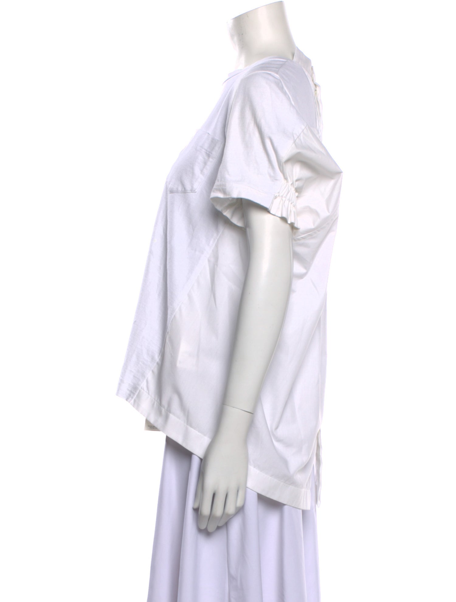 Sacai Bateau Neckline Short Sleeve T-Shirt